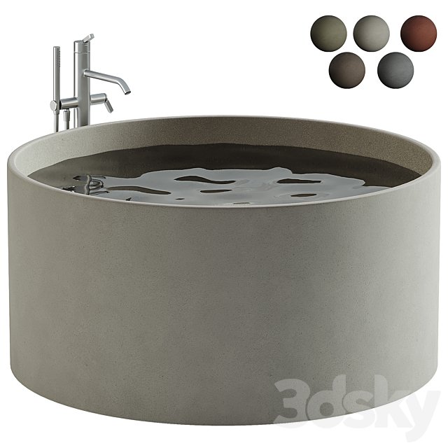 Bathtub Agape In-Out CEMENTO