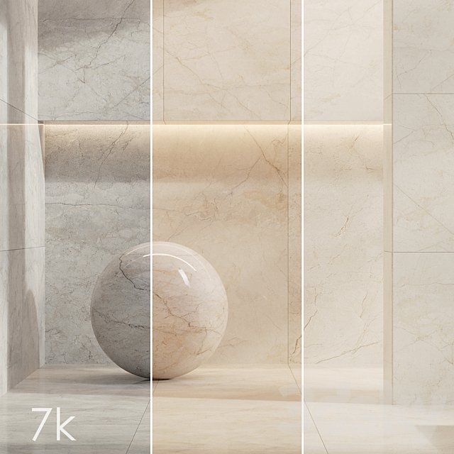 Cifre Ceramica Set 13 - Marble Bundle - 3 Colors: Cream, Ivory and Pearl / 7k