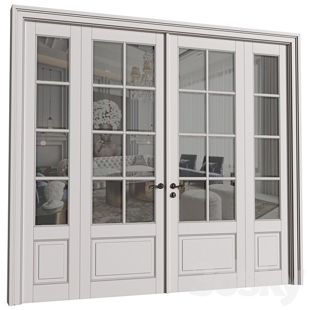 Doors in classical style.Exterior Modern French Doors