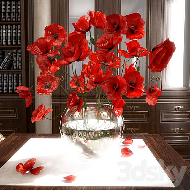 poppies in a vase