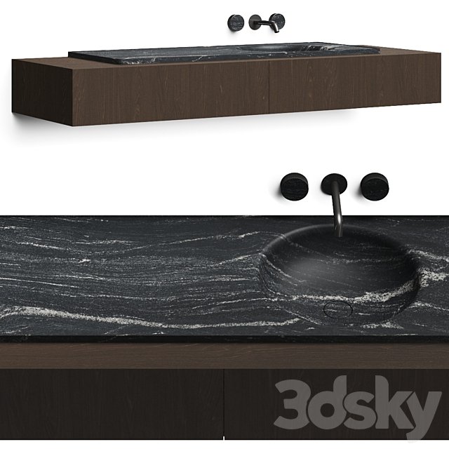 Boffi Floe Stone Encased Washbasin & Salvatori Spaghetti