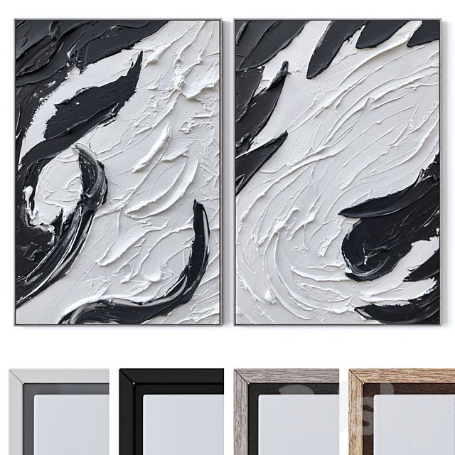 Set of large wall paintings 2563