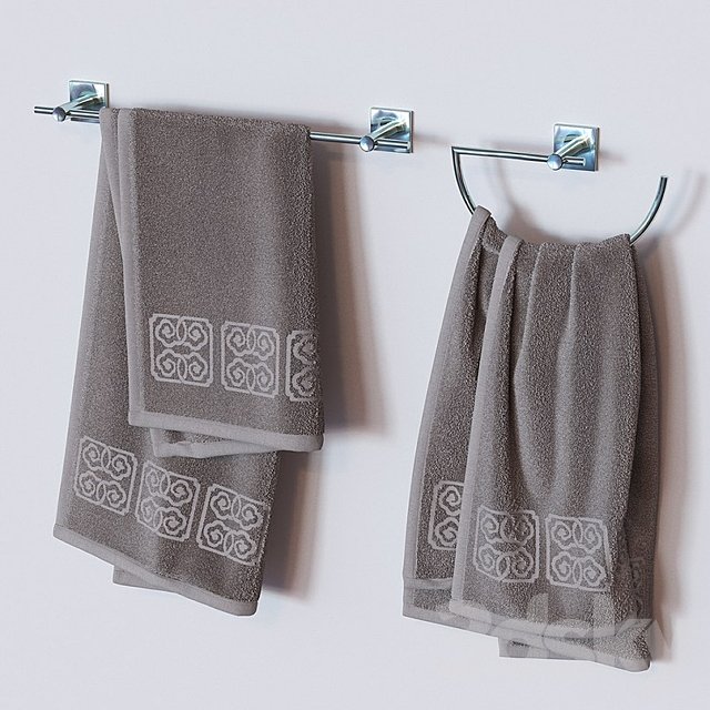 towel in the bathroom