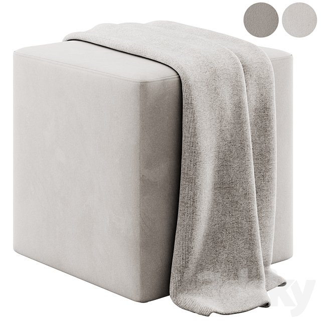Square pouffe by Irocodesign