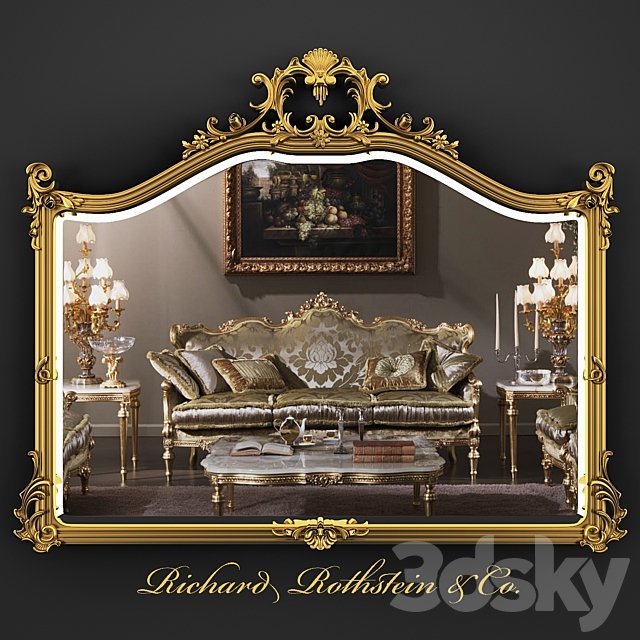 Ornate Giltwood Frame Formal Mirror