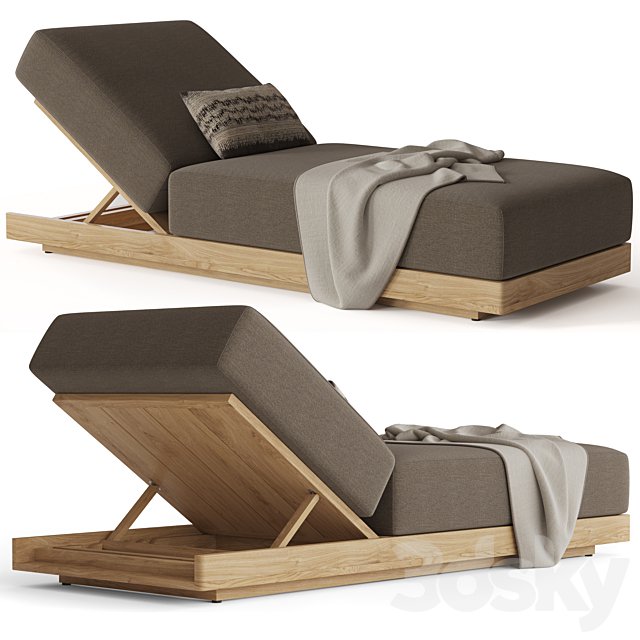 RH SANTOS TEAK CHAISE