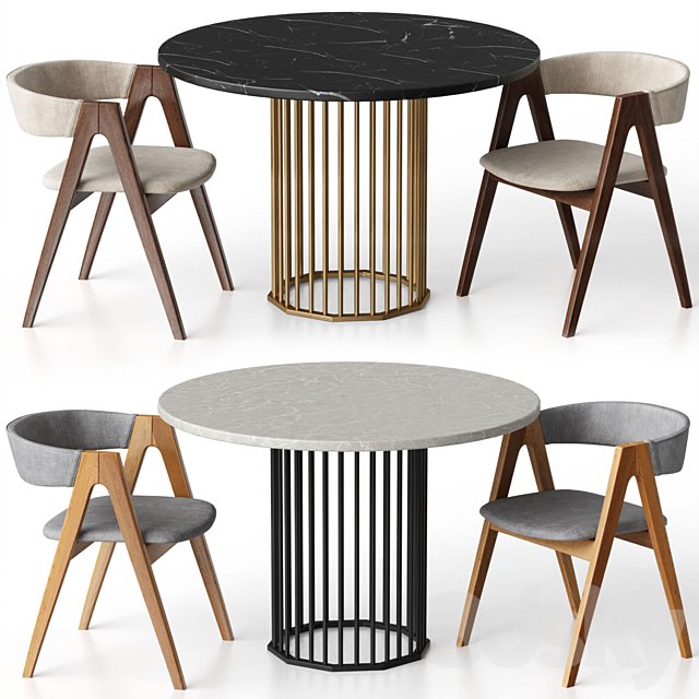Kaede chair and Patrik dining table by R-Home