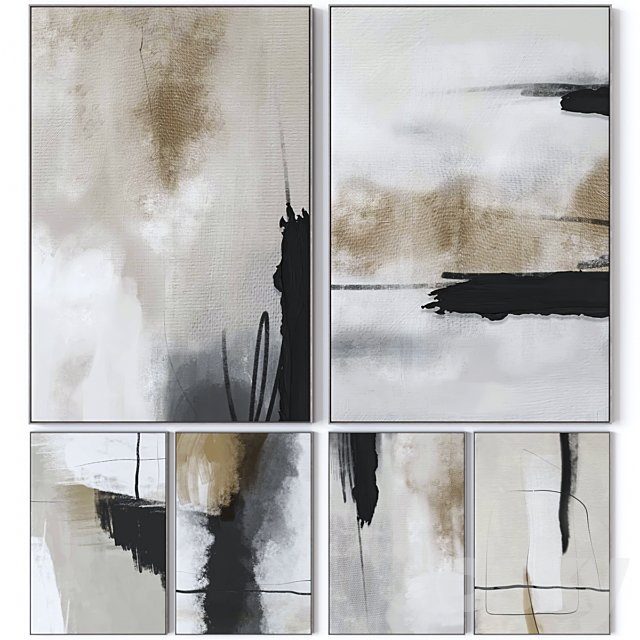Set of large wall paintings 2570