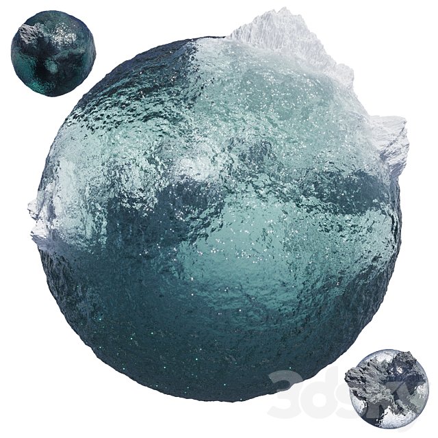 Procedural ocean water material. No textures.