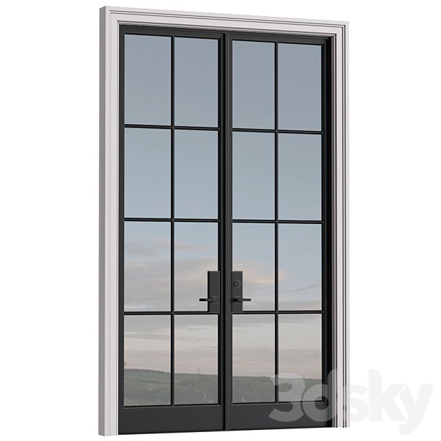 Entrance modern street doors.Swing Doors.Iron Front Doors