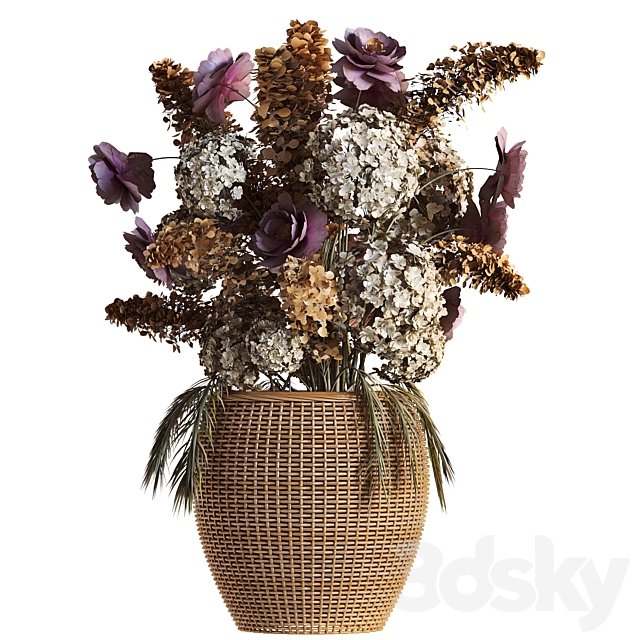 Rustic Woven Basket Floral Arrangement 1168