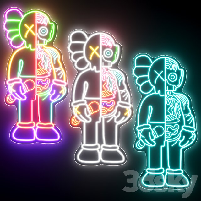 KAWS Neon Sign