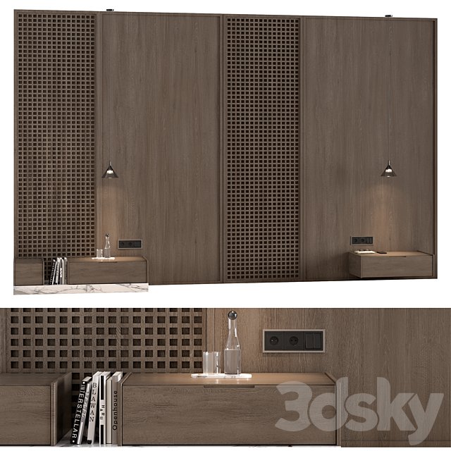 Wall composition bedroom headboard kit 03