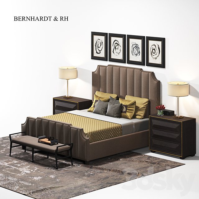 bernhardt & restoration hardware | bed set