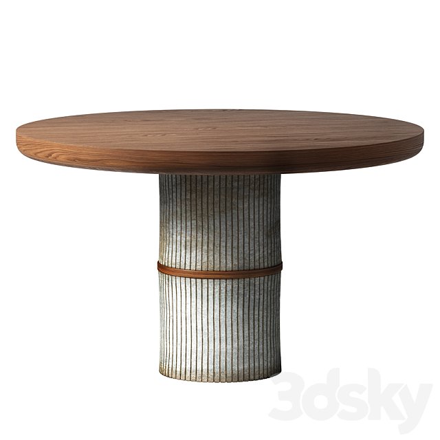 Stone and wood table / Stone table