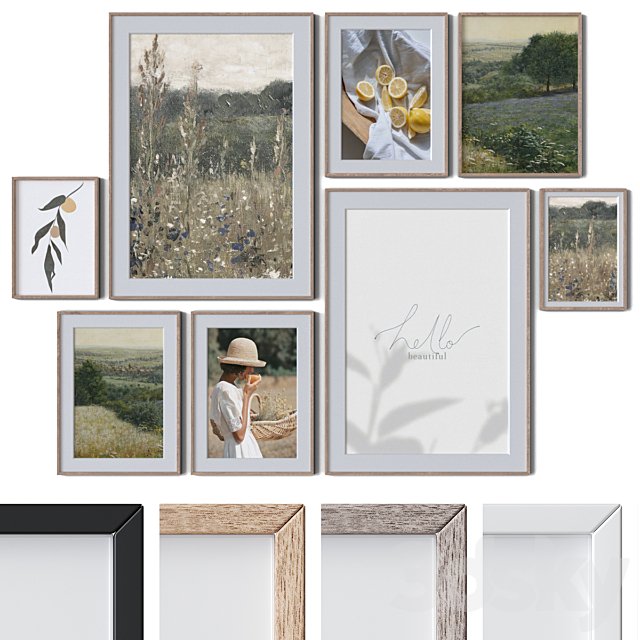 Set of 8 wall paintings 2590