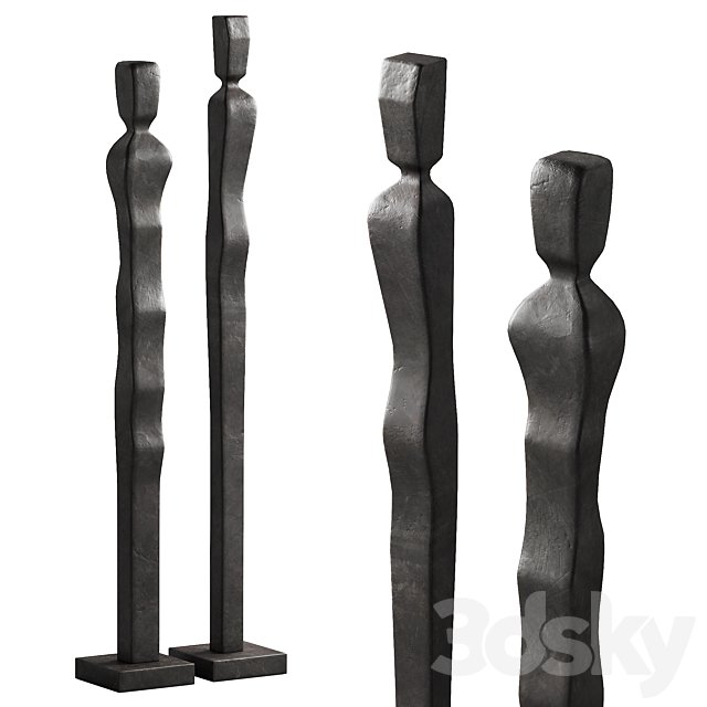 333 interior sculptures 09 abstract figures of people bronze P02