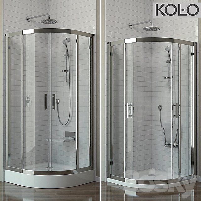 Shower "the GEO 6" semicircular 90 * 90 cm pallet "in FIRST" and "PACYFIK", tm KOLO