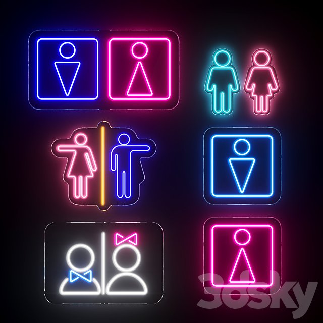 restroom | toilet | WC Neon Signs