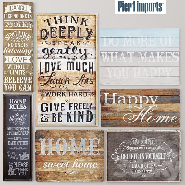 Set, Boards, Pictures, signboards, wooden decor, eco design