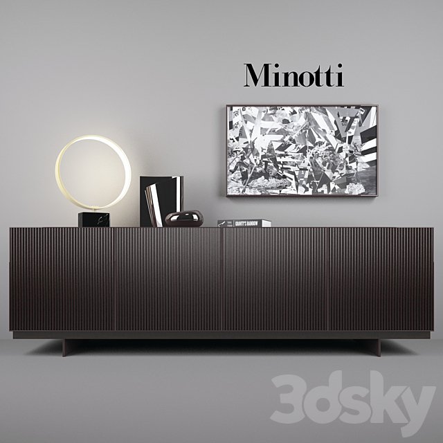 Minotti Aylon Sideboard with Accessories