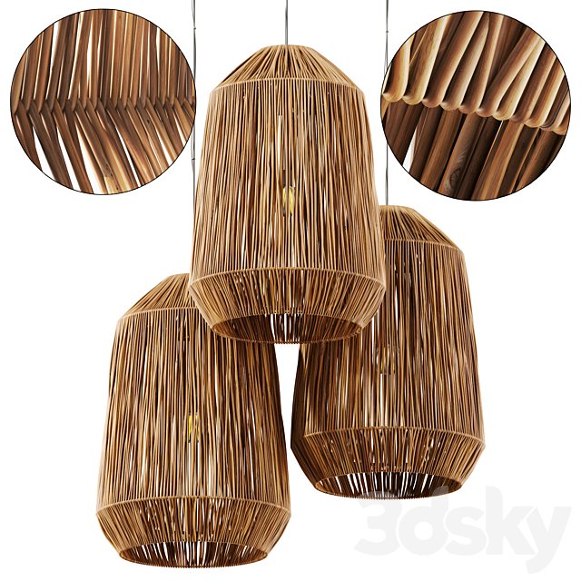 Lamp wicker n42