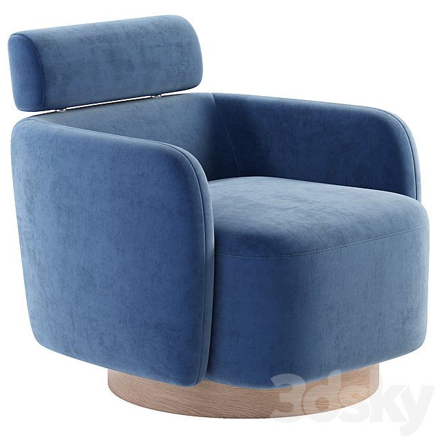 Luna Swivel Accent Chair With Adjustable Backrest
