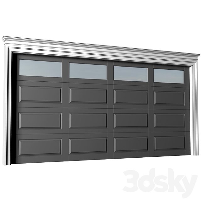 Automatic Garage Doors in classic style.Garage Doors.Traditional Automatic Wood Garage Doors.Entrance modern Gates