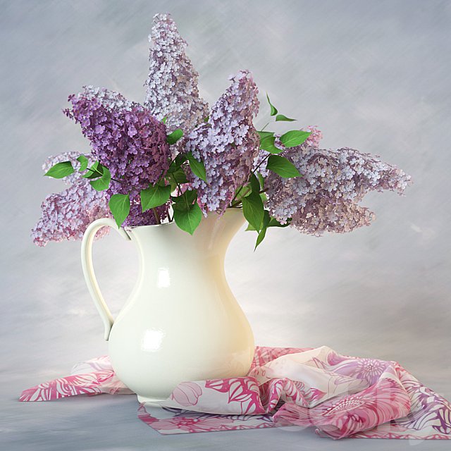 Lilac Bouquet in Vase