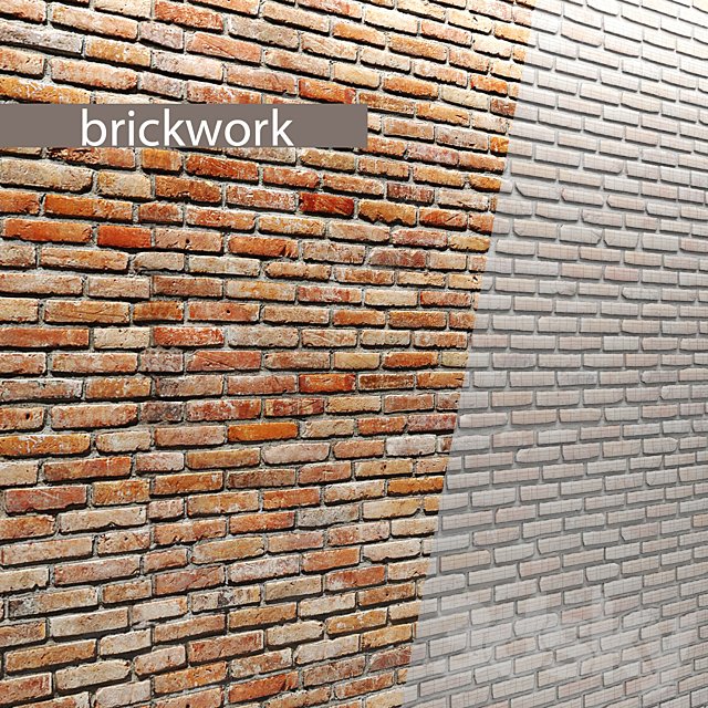 Brick wall. Masonry, brick, loft, aged, set, collection, decorative, panel, wall