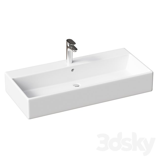 Surface/hung washbasin Duravit Vero 0454100044