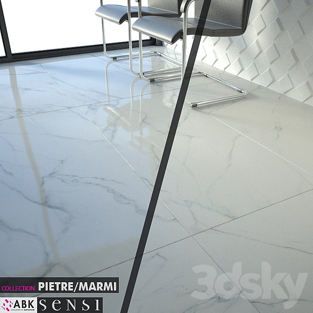 ABK COLLECTION PIETRE MARMI SENSI STATUARIO WHITE Set 01