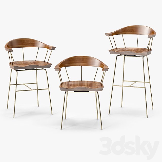 BassamFellows Spindle Chair