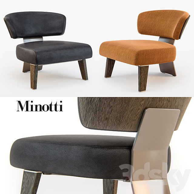 Minotti CREED Armchair WOOD