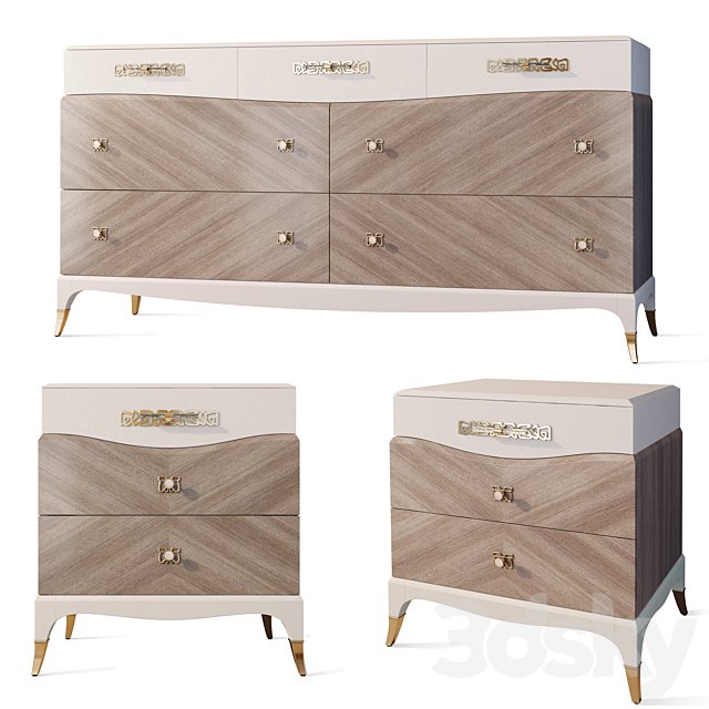 Chest of drawers bedside table Tempo Caracole Classic