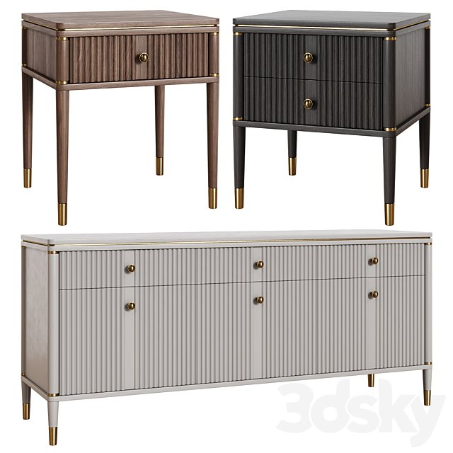 Art Deco chest of drawers and bedside table 09