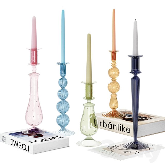 Decorative set with candles