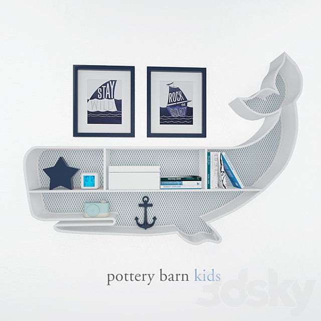 pottery barn kids whale shelf