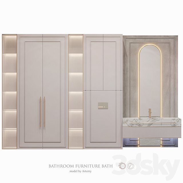 Bathroom furniture set 57