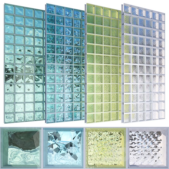 Glass block set 01