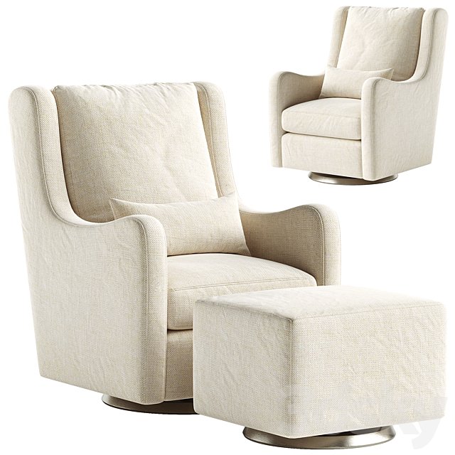 Milo Nursery Glider Chair and Ottoman