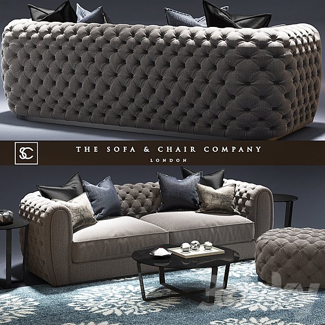 Windsor sofa The sofa and chair company Cromwell table Tufted sofs