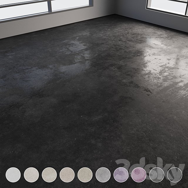 Self-leveling concrete floor No. 32