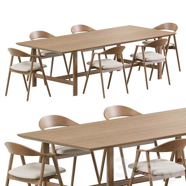 Dining Set by Coshliving Kett Karm Trestle