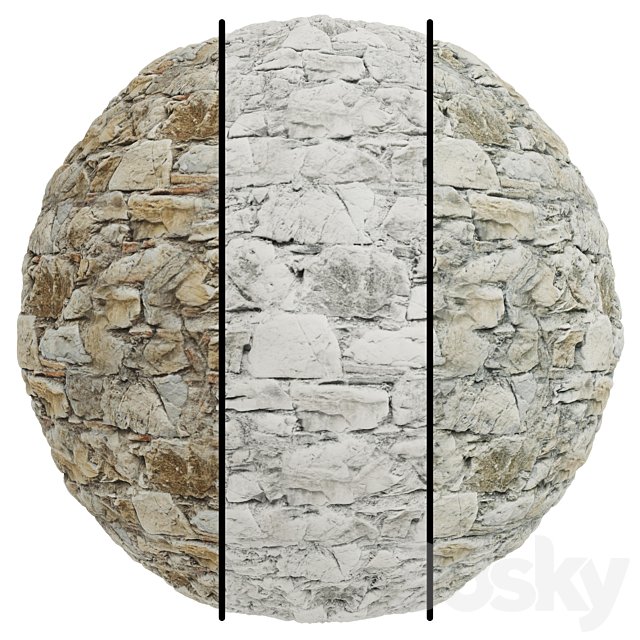 FB760 Natural Stone Wall Sample | 3MAT | 4K | seamless | PBR