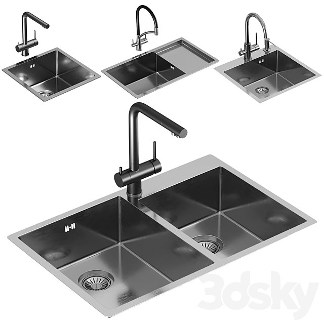 Kitchen sink set