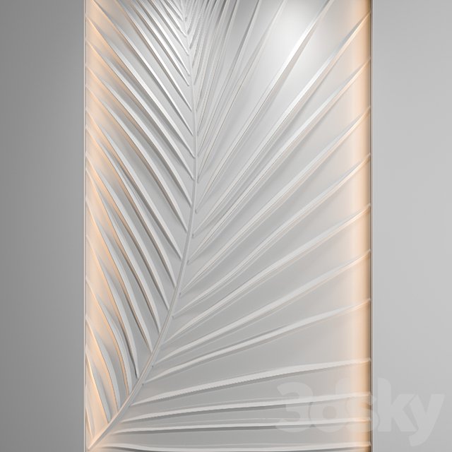 Bas-relief Palm leaf
