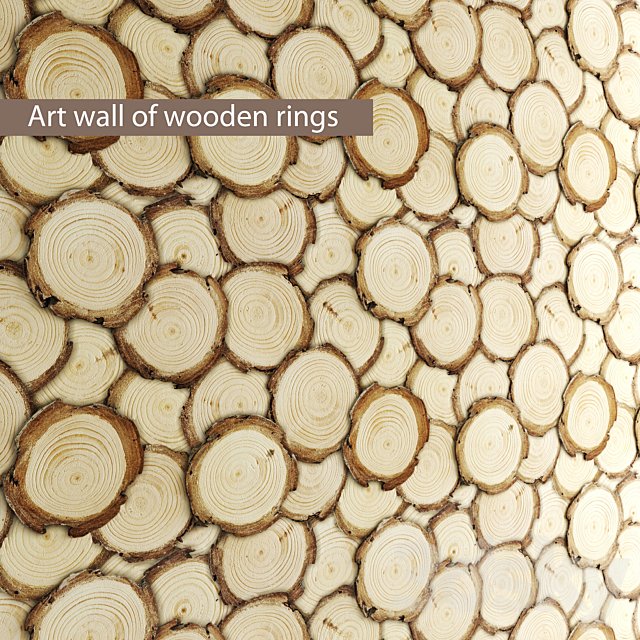 Art wall of wooden rings, wall decor, disks, eco, eco design, panels
