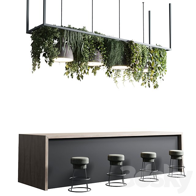Reception Desk for Restaurant and Caffe set 04