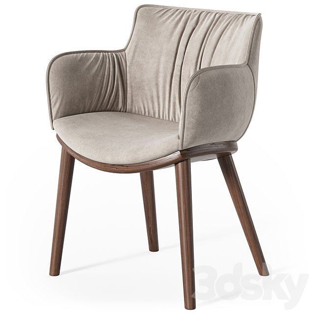 Cattelan Italia Rhonda wood armchair